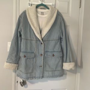 Oversized Demin and Sherpa Jacket